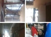 Atap Kios pasar Daya murni Rusak parah dikeluhkan pedagang pemkab Tubaba Belum ada tindakan