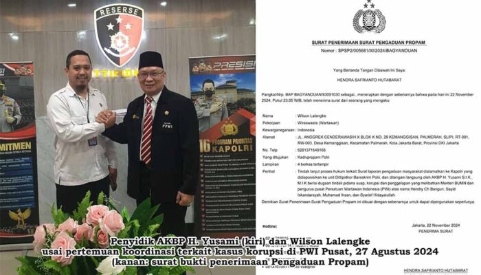 Kesal Di-PHP Wilson Lalengke Propamkan Penyidik Dittipidkor Bareskrim Polri