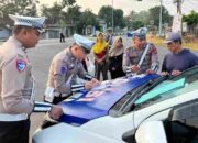 Razia Gabungan Sat Lantas Polres Tulang Bawang Barat : Tindak Pelanggaran dan Sosialisasi Pajak Kendaraan