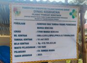 Diduga ada pengkondisian dalam Tender Proyek Puskesmas Marga Kencana Dipertanyakan