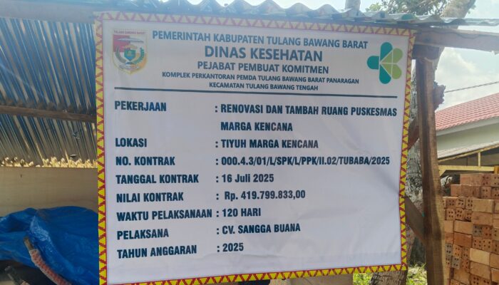 Diduga ada pengkondisian dalam Tender Proyek Puskesmas Marga Kencana Dipertanyakan