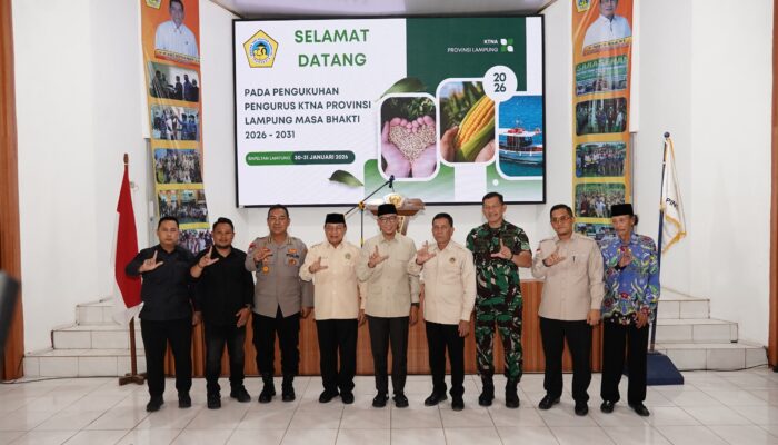 Pengurus Baru KTNA Lampung Dikukuhkan, Gubernur Tegaskan Peran Strategis Petani