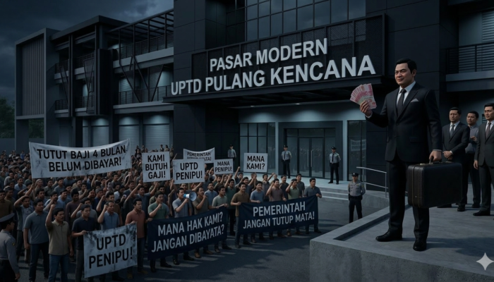 Miris! Jelang Lebaran, Gaji Petugas Pasar Pulung Kencana Tubaba Tertunggak Berbulan-bulan