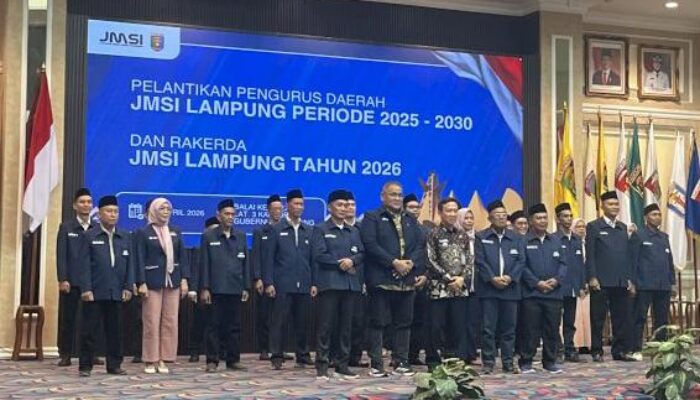 Teguh Santosa Lantik Pengurus JMSI Lampung 2025–2030, Dorong Kemandirian Digital Media Daerah