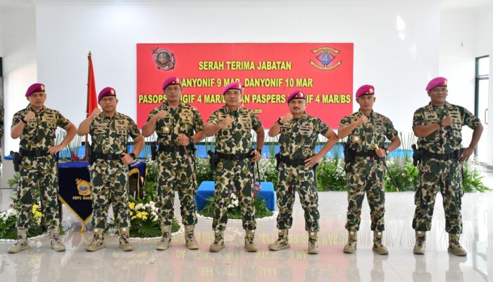 Danbrigif 4 Marinir/BS Pimpin Sertijab Empat Jabatan Strategis di Brigif 4 Marinir/BS