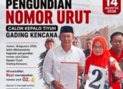 Rozi Resmi kukuhkan sebagai Calon Kepalo Tiyuh Gading Kencana Nomor Urut 02