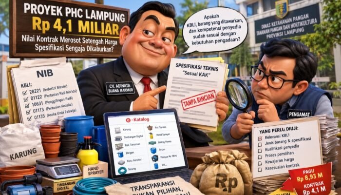 Sengkarut Proyek PHC Lampung Rp4,1 Miliar: Kualifikasi Vendor Salah Kamar, Program Unggulan Pertanian Gubernur Dipertaruhkan?